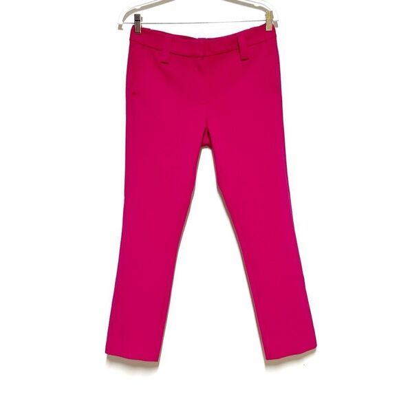 New Paige Black Label Paige 'Gilmore' Crop Slim Leg Pants Fushia Sz 2 - Picture 9 of 9